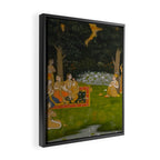 Princely ascetic in the forest visited by ladies c. 1760 Gum tempera and gold on paper Indian Miniature Painting  Framed Canvas Print Gallery Image 2