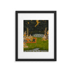 Princely ascetic in the forest visited by ladies c. 1760 Gum tempera and gold on paper Indian Miniature Painting  Framed Art Print Gallery Image 5