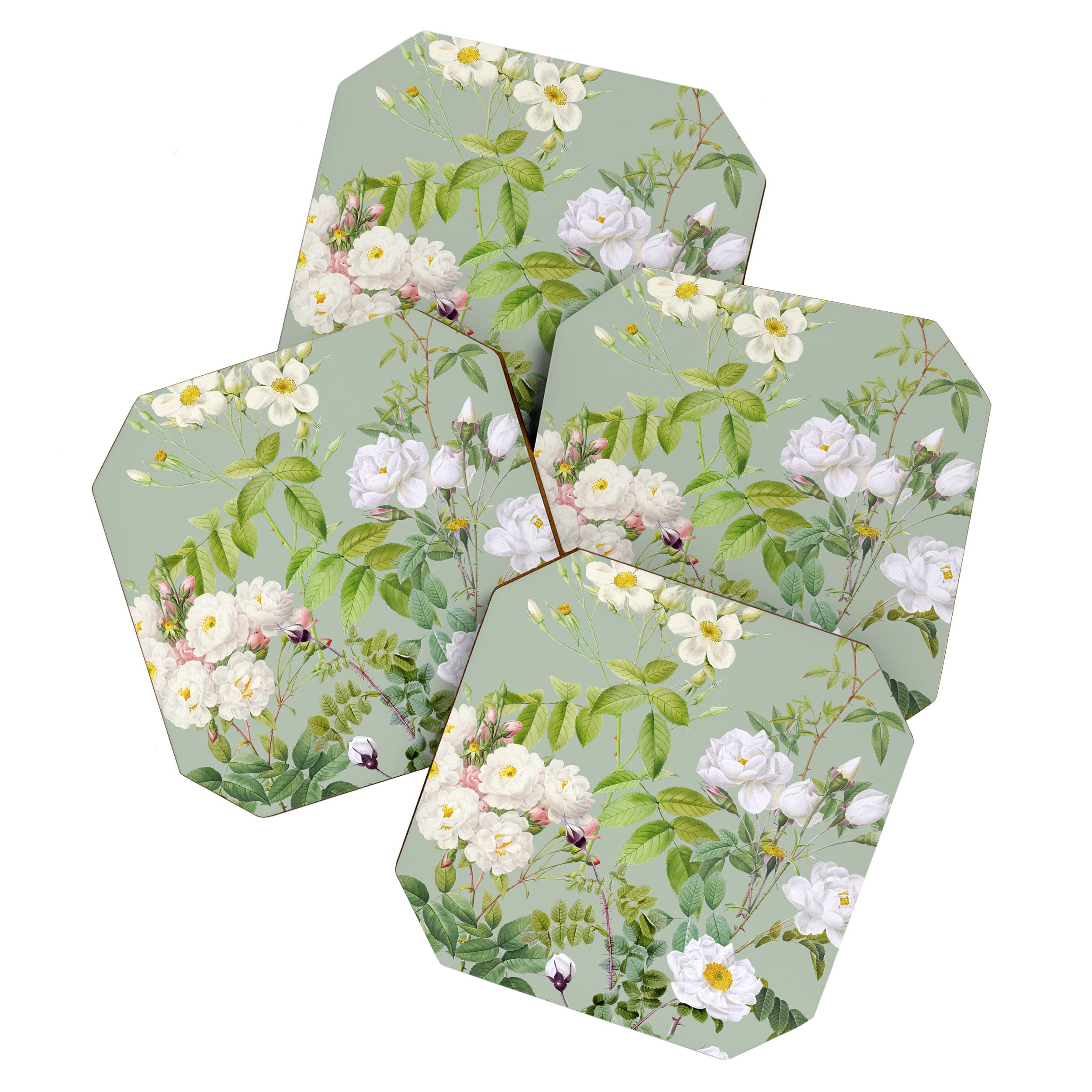 Purest Bloom Botanical Collage Coaster Gallery Image 1