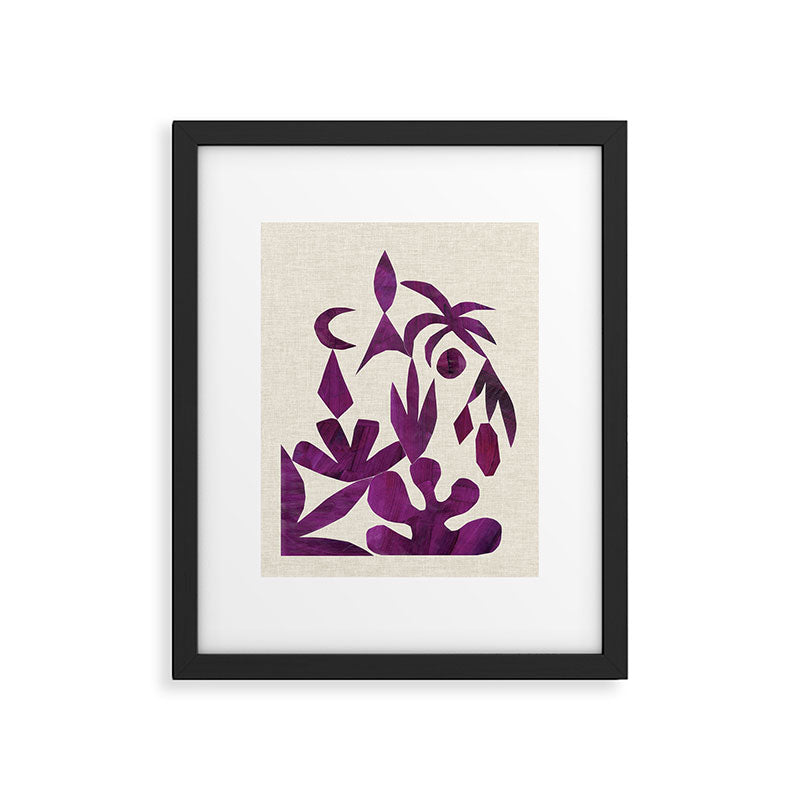 Purple Tropic Framed Art Print Gallery Image 5