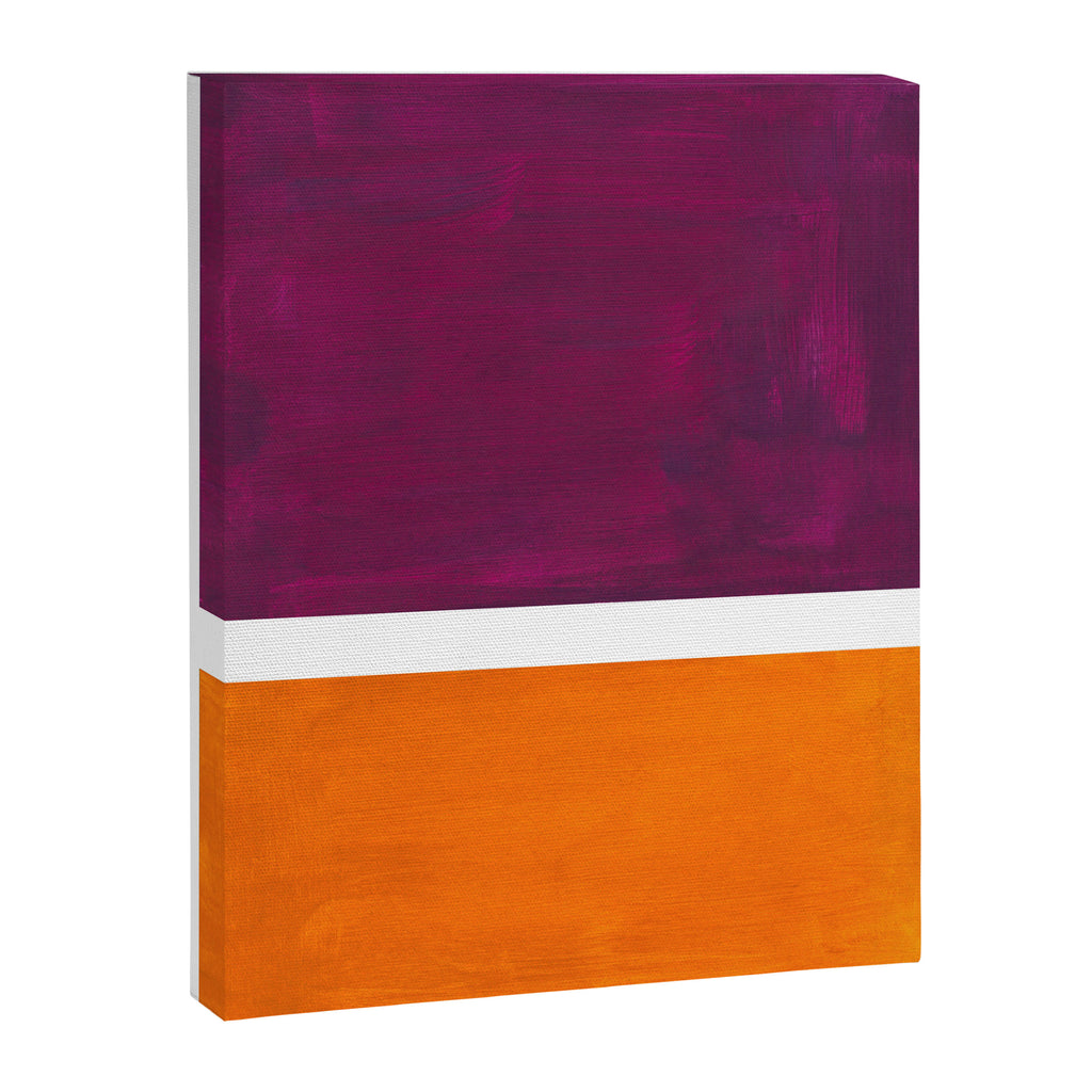Purple Wine Yellow OchreMid Century Modern Abstract Minimalist Rothko Color Field Squares Canvas Print Gallery Image 6