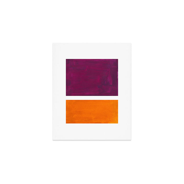 Purple Wine Yellow OchreMid Century Modern Abstract Minimalist Rothko Color Field Squares Art Print Gallery Image 1
