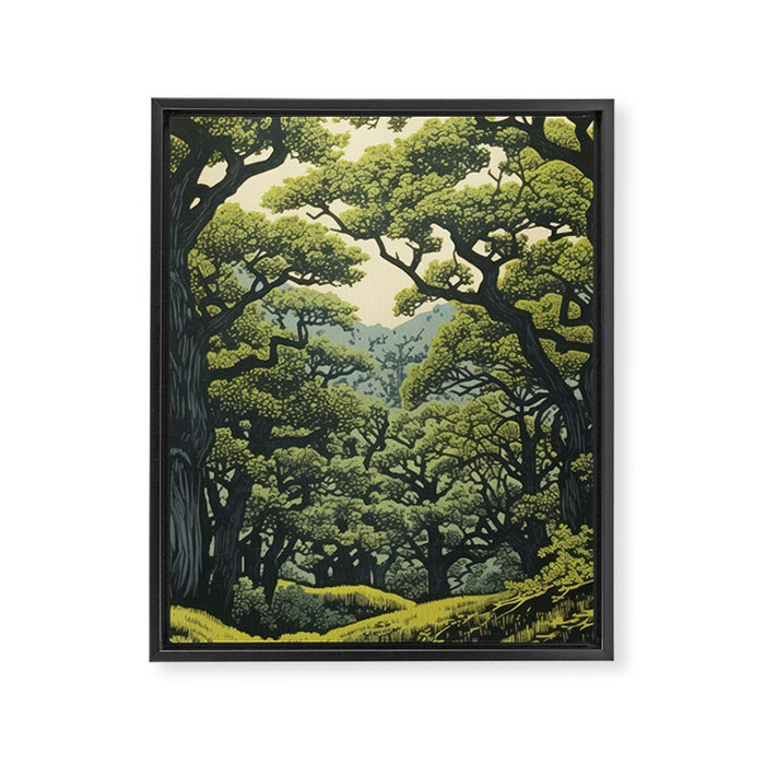 Quiet Panda Forest Framed Canvas Print Gallery Image 1