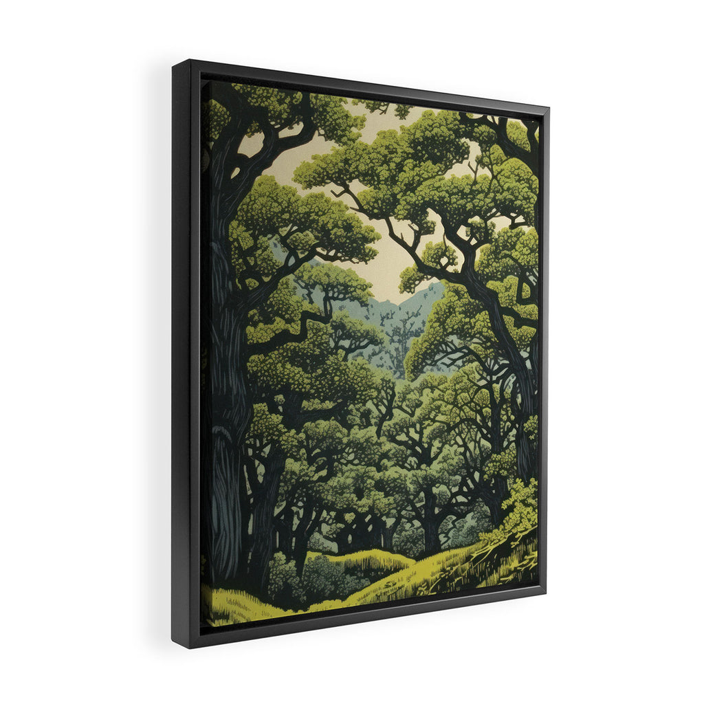 Quiet Panda Forest Framed Canvas Print Gallery Image 2
