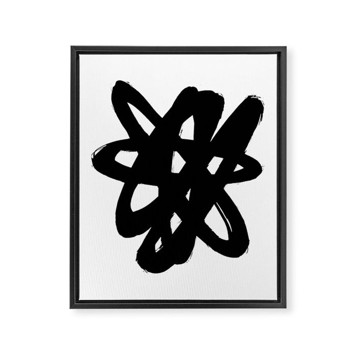 Radioactive Ink White Background Framed Canvas Print Gallery Image 1