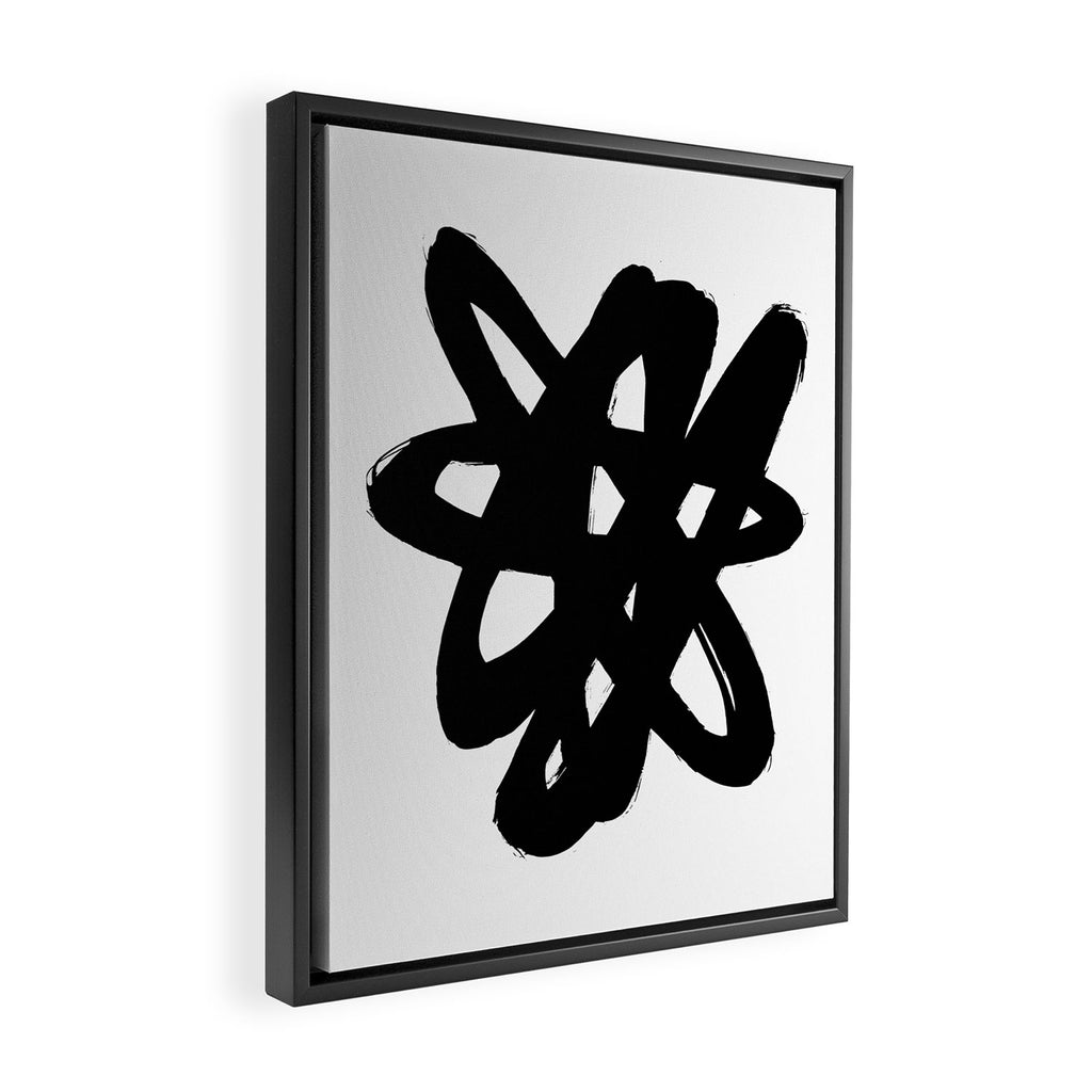 Radioactive Ink White Background Framed Canvas Print Gallery Image 2