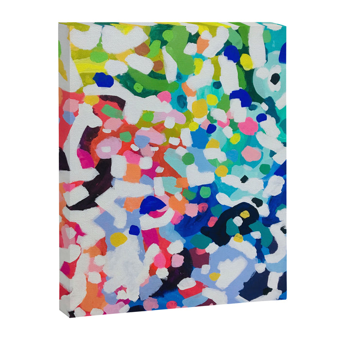 Rainbow Kaleidoscope by Ejaaz Haniff Colorful Art Abstract Painting Acrylic Painting Fun Shapes Pattern Canvas Print Gallery Image 1