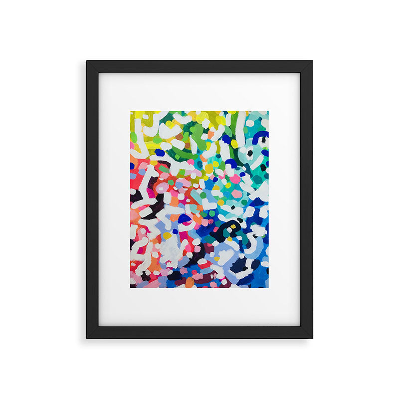 Rainbow Kaleidoscope by Ejaaz Haniff Colorful Art Abstract Painting Acrylic Painting Fun Shapes Pattern Framed Art Print Gallery Image 5