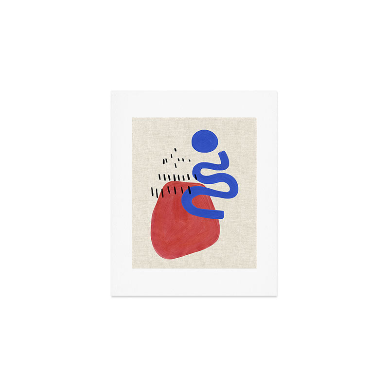 Rainy Blue Wiggle Art Print Gallery Image 1