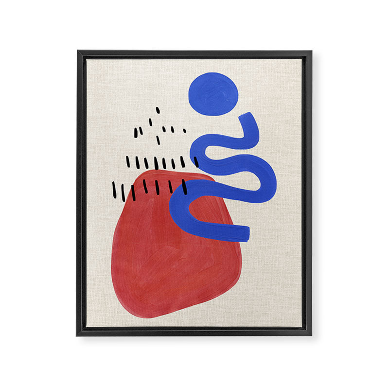 Rainy Blue Wiggle Framed Canvas Print Gallery Image 6