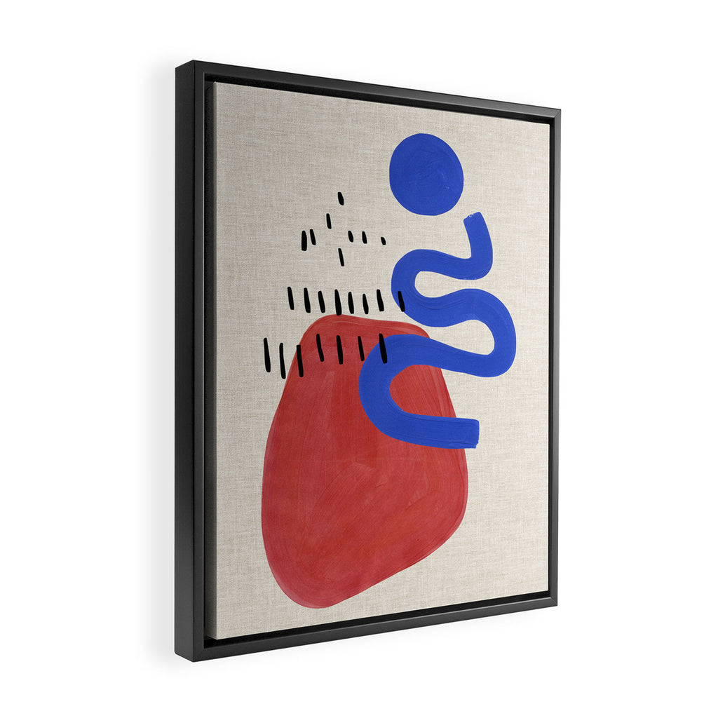 Rainy Blue Wiggle Framed Canvas Print Gallery Image 2