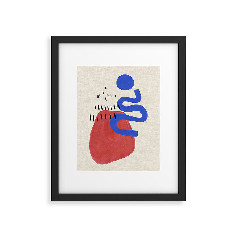 Rainy Blue Wiggle Framed Art Print Gallery Image 5