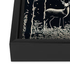 Red Moon Deer Pair Framed Canvas Print Gallery Image 3