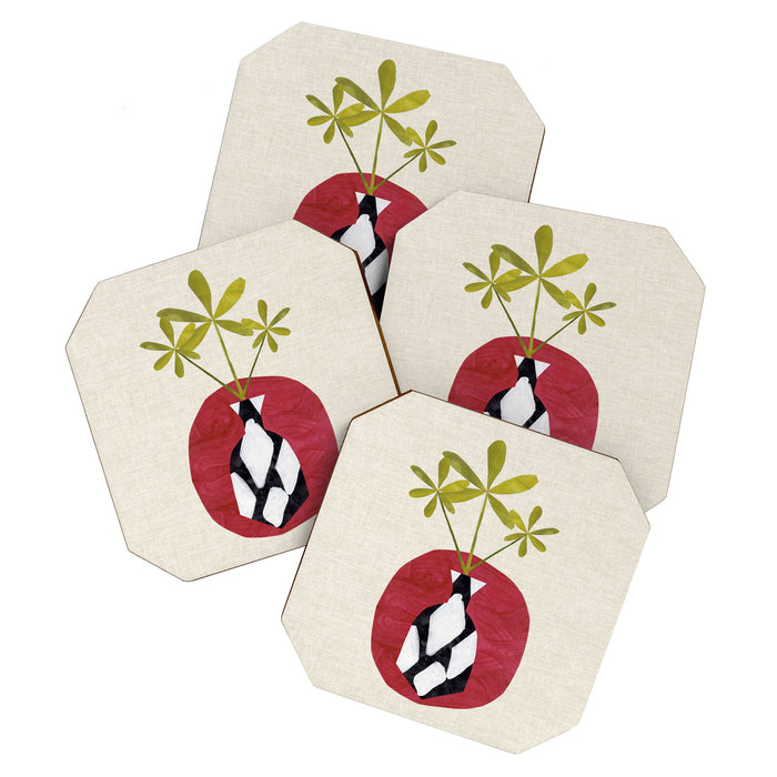 Red Moon Diamond Vase Coaster Gallery Image 1