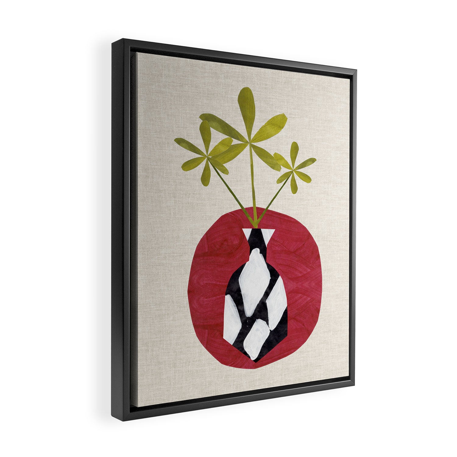 Red Moon Diamond Vase Framed Canvas Print Gallery Image 2
