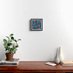Red Peony Navy Framed Art Print Gallery Image 2