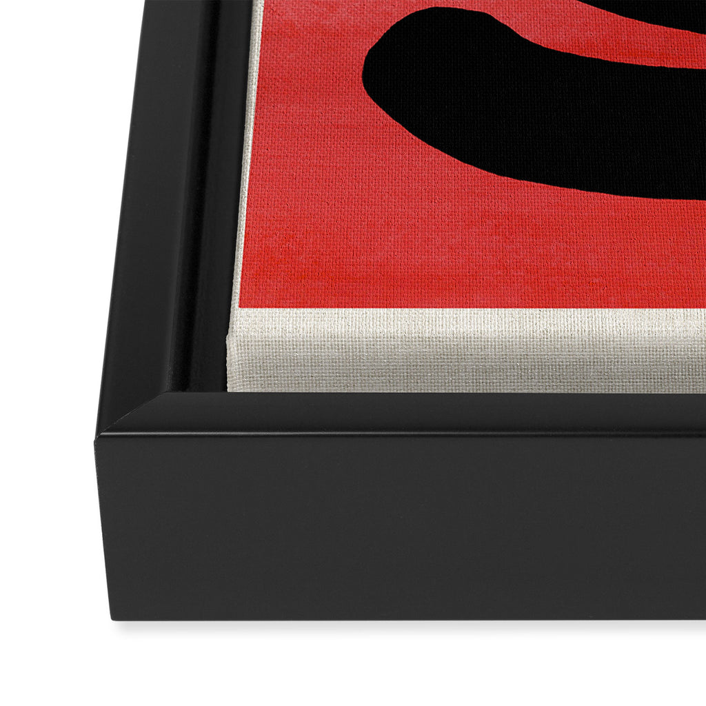 Red Round Framed Canvas Print Gallery Image 3