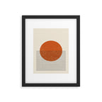 Red Sunset Circle Stripes Mid Century Modern Minimalist Rothko Inspired Colourfield Stripes Framed Art Print Gallery Image 5