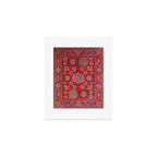 Red Suzani  Kazak Persian Rug Art Print Gallery Image 1