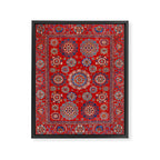 Red Suzani  Kazak Persian Rug Framed Canvas Print Gallery Image 6