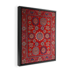 Red Suzani  Kazak Persian Rug Framed Canvas Print Gallery Image 2