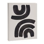 Reflection Mid Century Modern Minimalist Black Ink Painting Funky Tribal Canvas Print Gallery Image 6