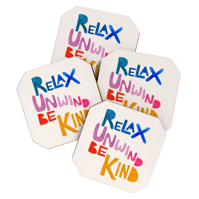 Relax, Unwind, Be Kind Coaster Gallery Image 1