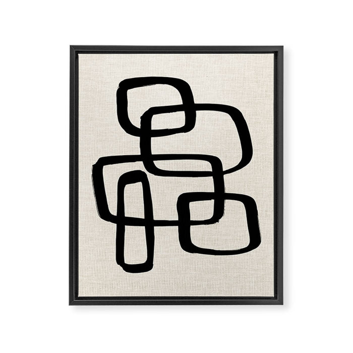 Retro Ink Framed Canvas Print Gallery Image 1