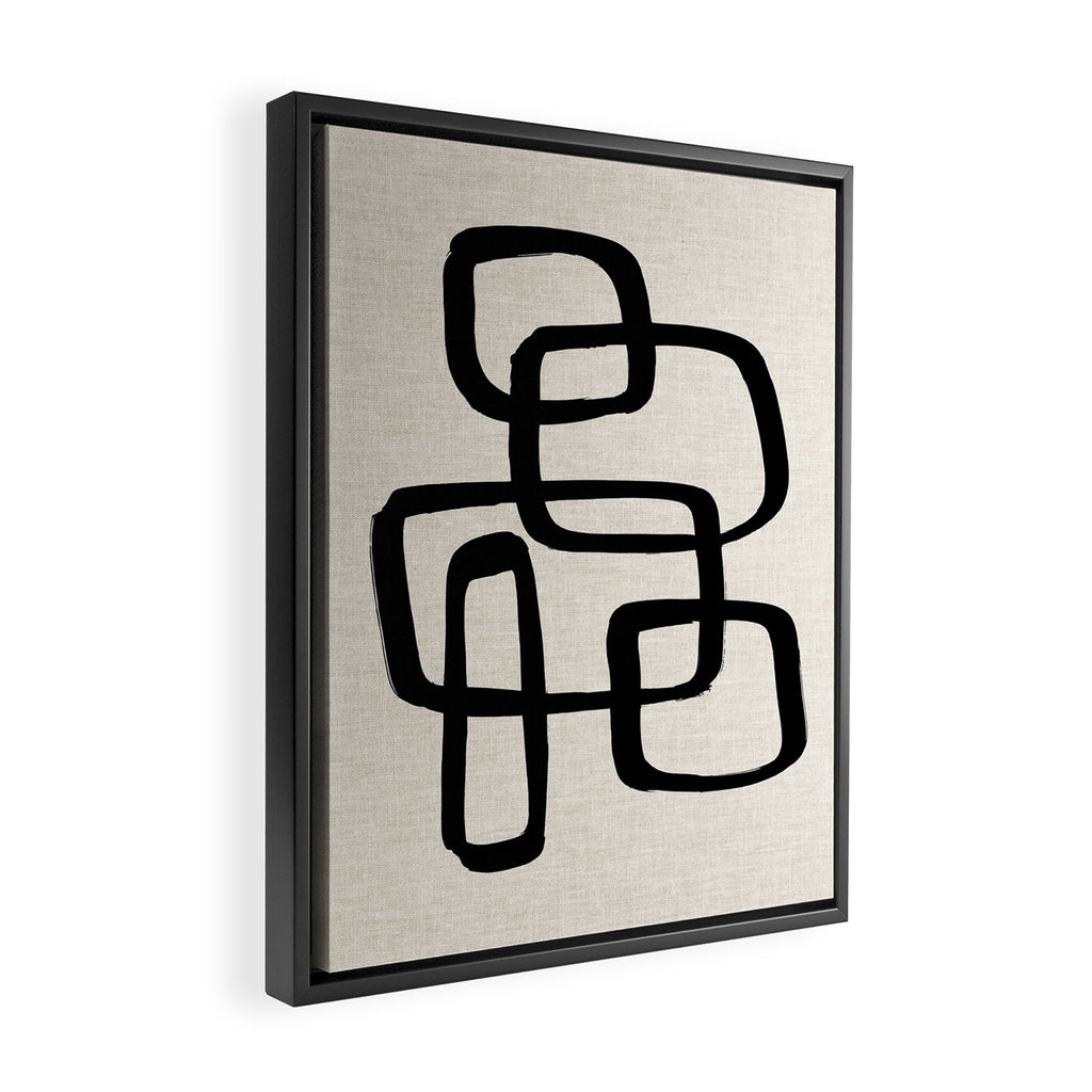 Retro Ink Framed Canvas Print Gallery Image 2