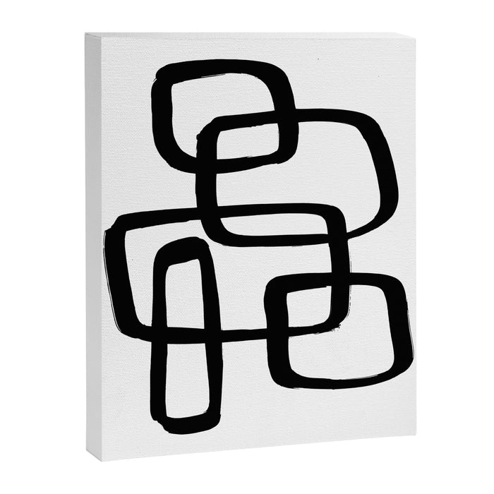 Retro Ink White Background Canvas Print Gallery Image 1