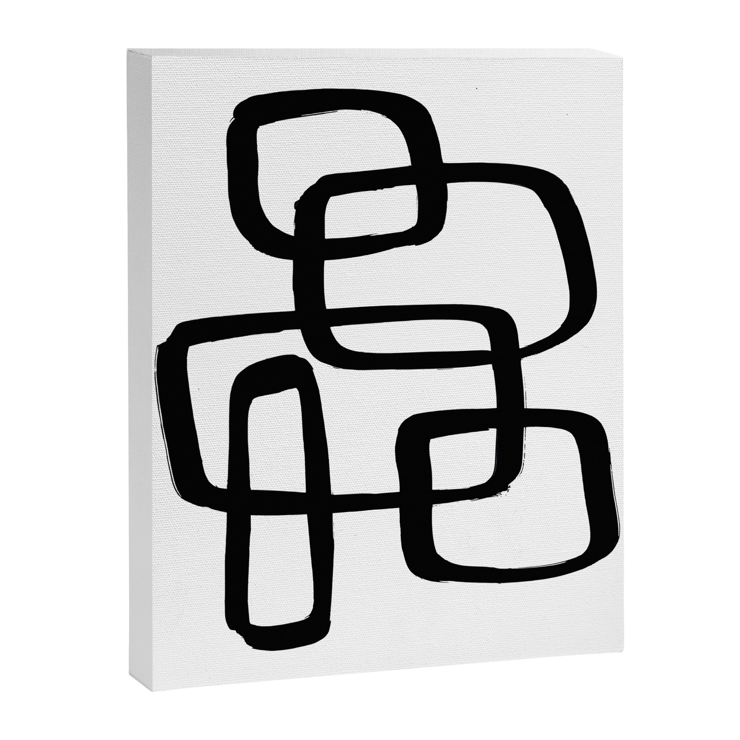 Retro Ink White Background Canvas Print Gallery Image 6