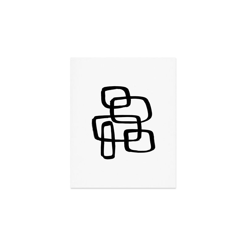 Retro Ink White Background Art Print Gallery Image 1