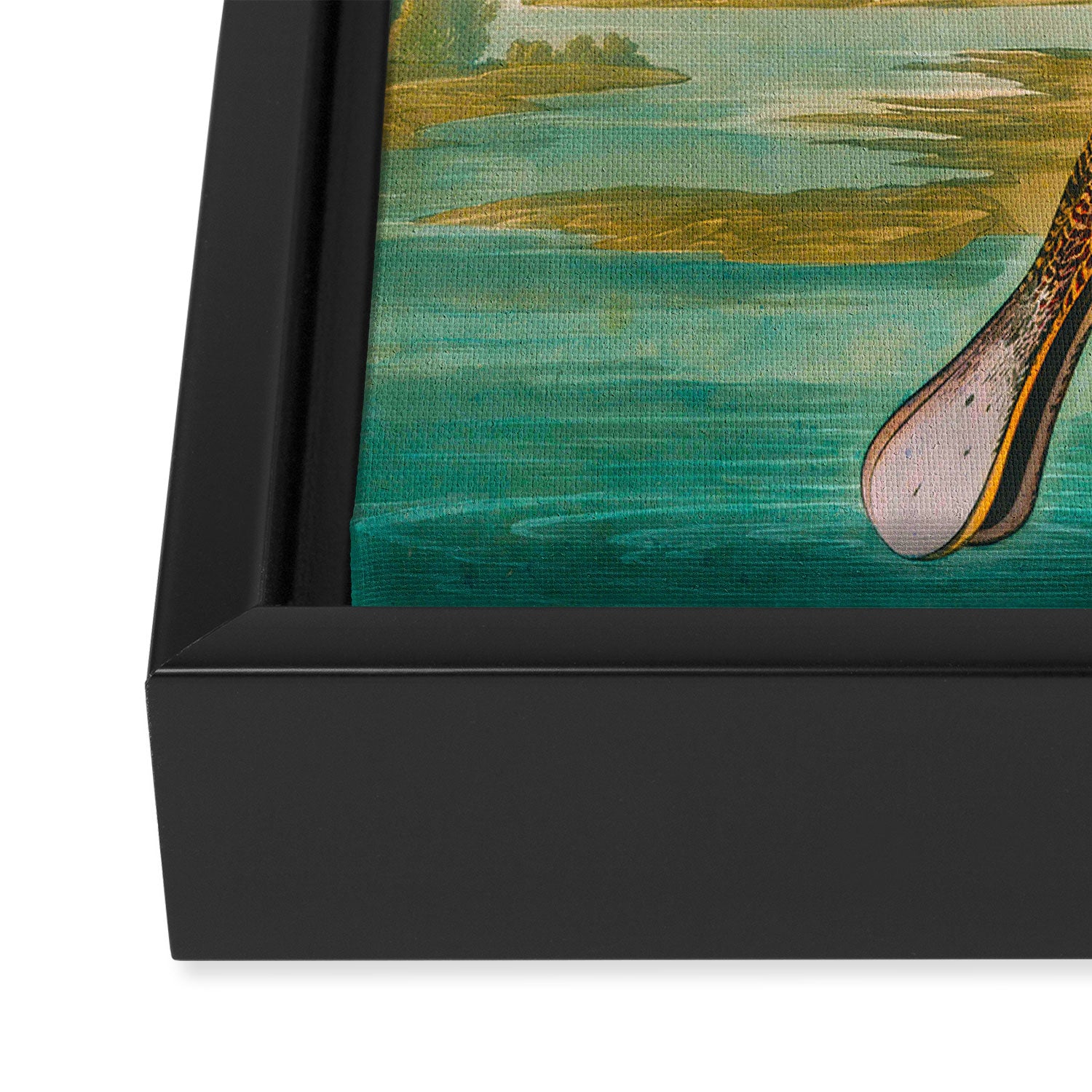 Roseate Spoonbill Bird pink Framed Canvas Print Gallery Image 3