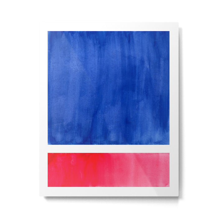Rothko Abstract Mid Century Modern Minimalist Colorful Simple Nautical Red Blue Metal Print Gallery Image 1