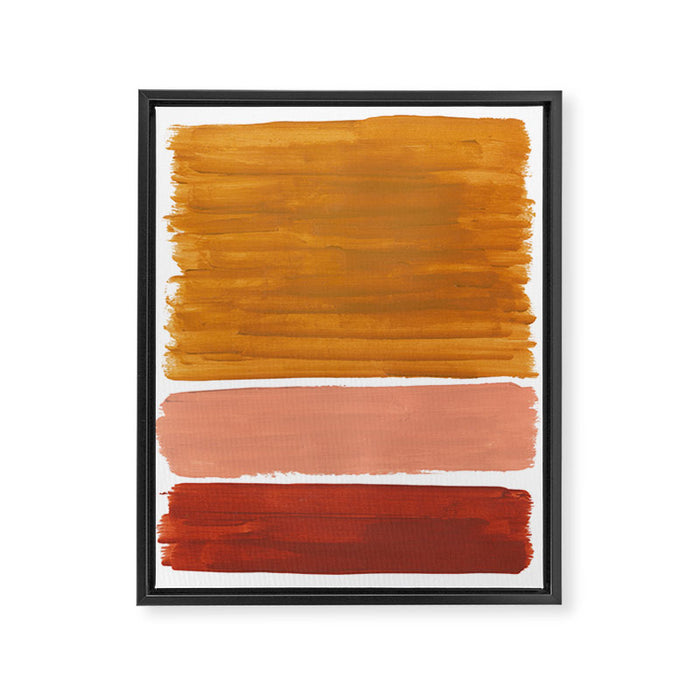 Rothko Minimalist Colorield Warm Earth Tone Yellow Ochre Clay Beige by Ejaaz Haniff Framed Canvas Print Gallery Image 1