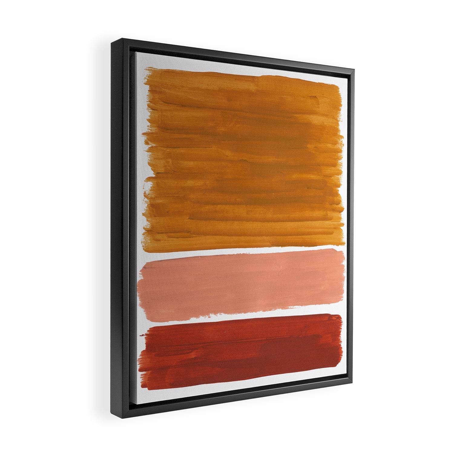 Rothko Minimalist Colorield Warm Earth Tone Yellow Ochre Clay Beige by Ejaaz Haniff Framed Canvas Print Gallery Image 2