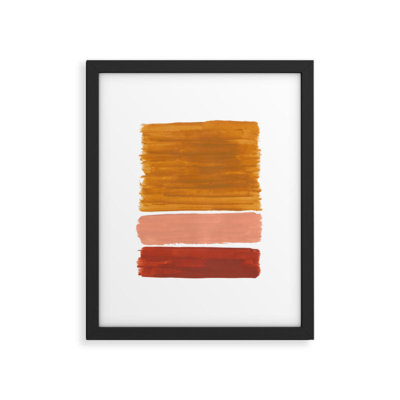 Rothko Minimalist Colorield Warm Earth Tone Yellow Ochre Clay Beige by Ejaaz Haniff Framed Art Print Gallery Image 5