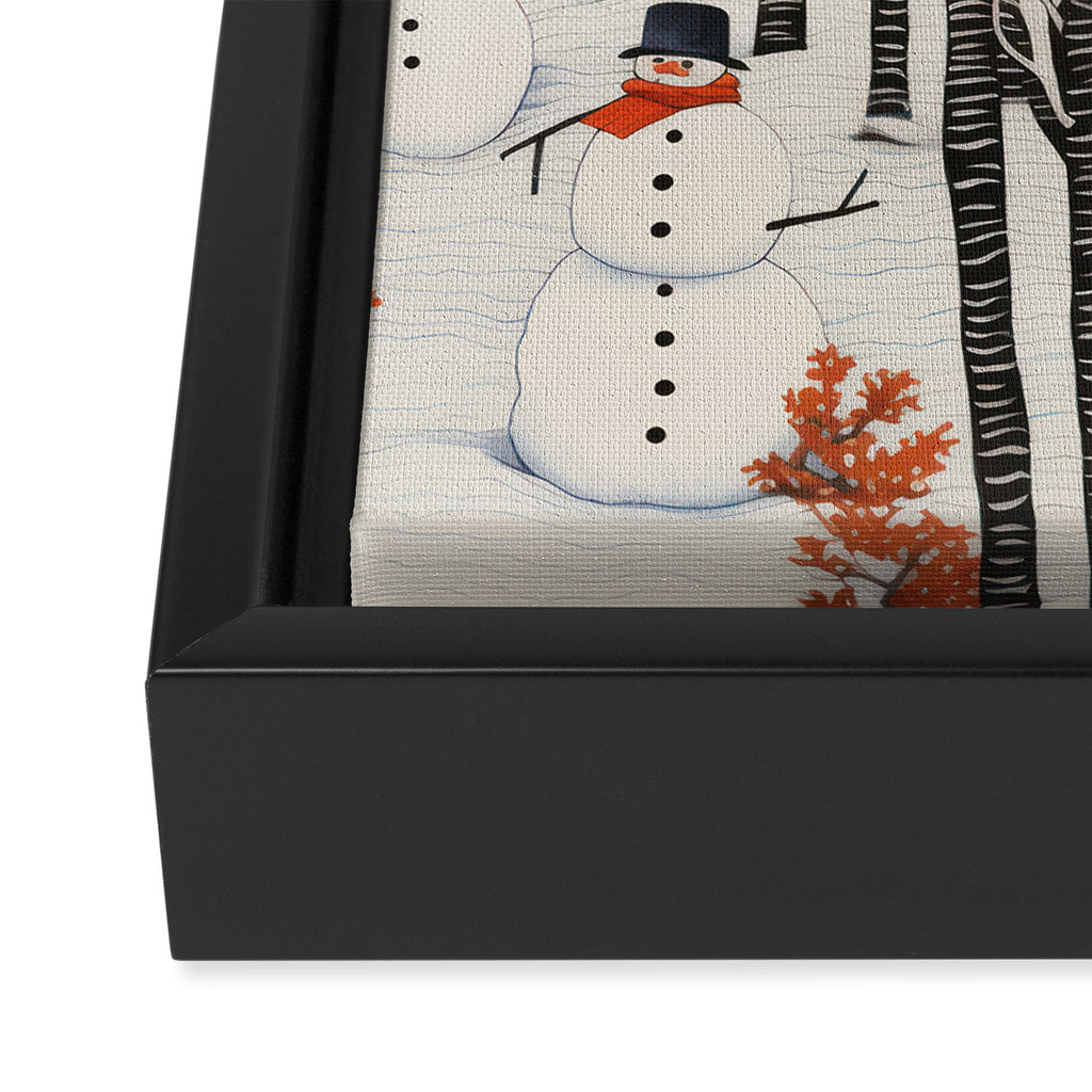 Secret Snowman Forest Framed Canvas Print Gallery Image 3