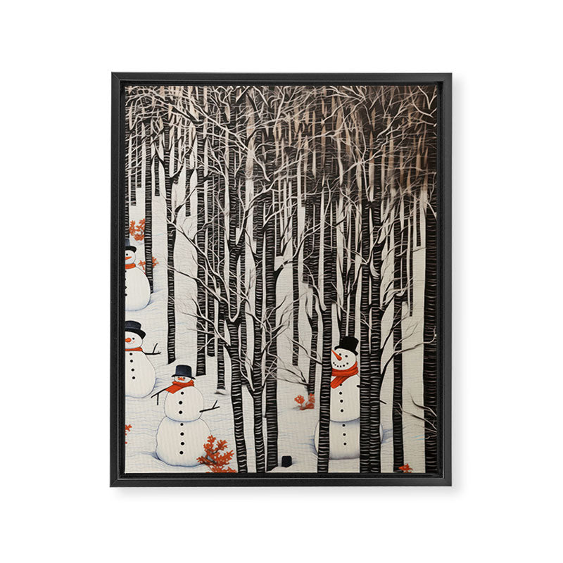 Secret Snowman Forest Framed Canvas Print Gallery Image 8