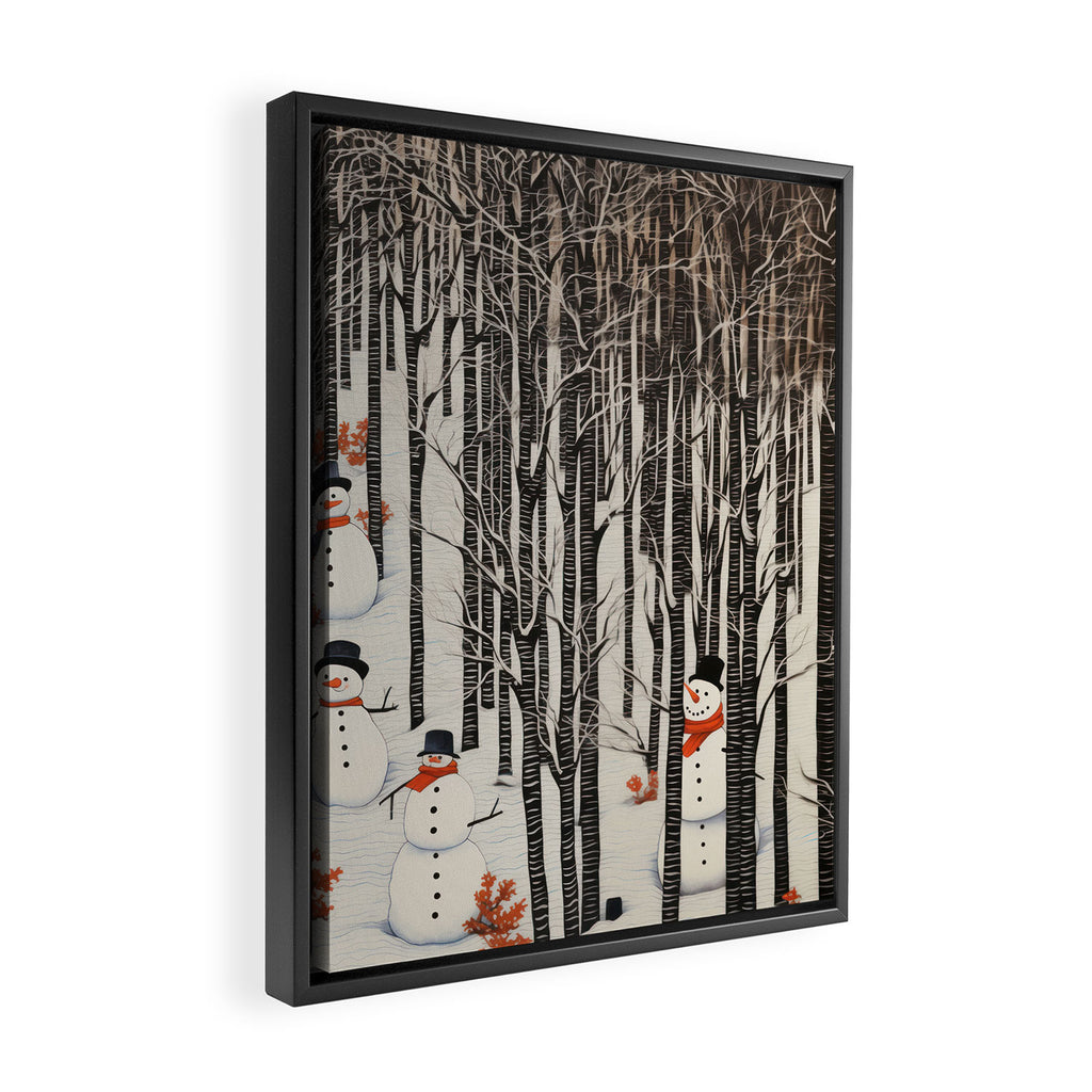 Secret Snowman Forest Framed Canvas Print Gallery Image 2