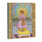 Shah Jahan on a Terrace, Holding a Pendant Set With HisAntique Indian Miniature Painted Illustration Canvas Print Gallery Image 6