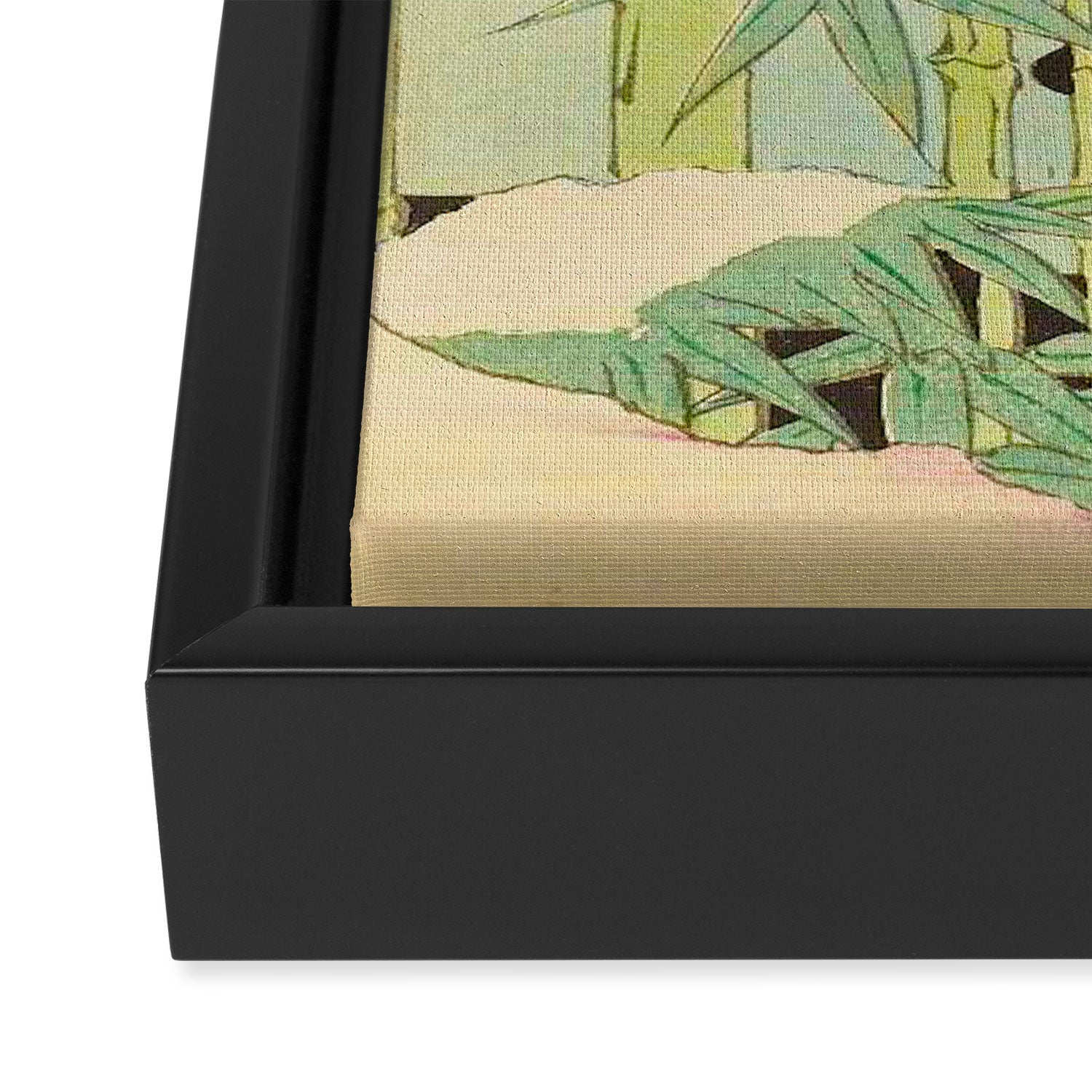 Shin-Bijutsukai â Japanese Design Bamboo At Night Framed Canvas Print Gallery Image 3