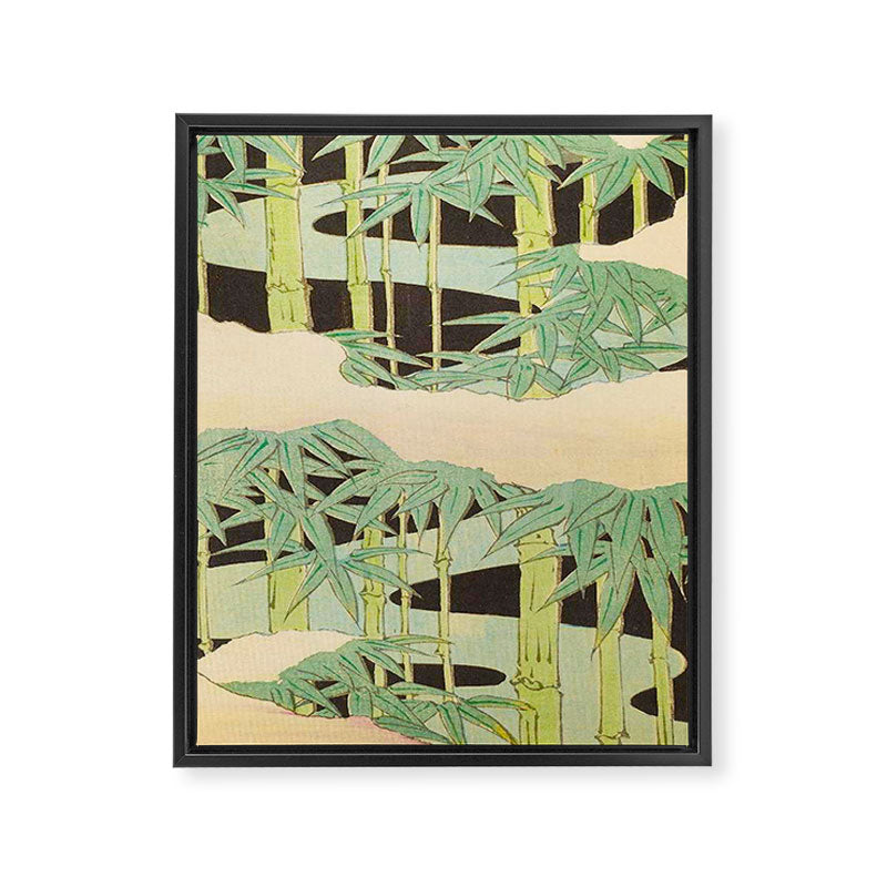 Shin-Bijutsukai â Japanese Design Bamboo At Night Framed Canvas Print Gallery Image 8