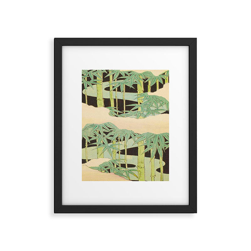Shin-Bijutsukai â Japanese Design Bamboo At Night Framed Art Print Gallery Image 6