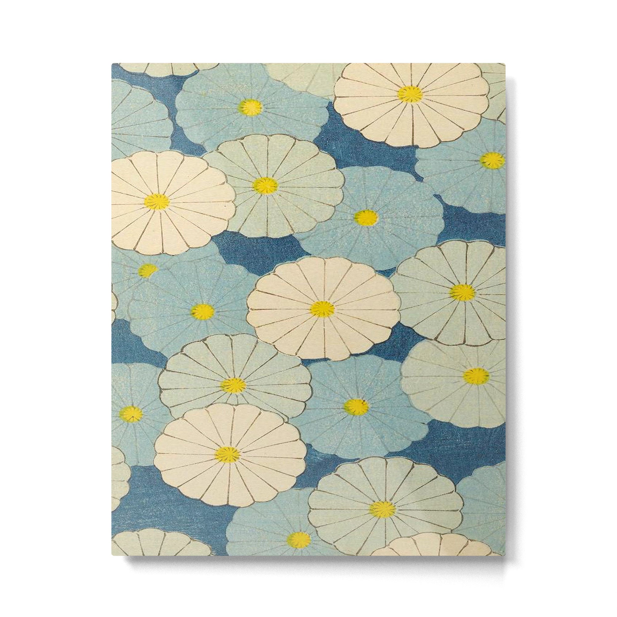 Shin-Bijutsukai - Japanese Design Blue Floral Pattern Metal Print Gallery Image 6