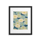 Shin-Bijutsukai - Japanese Design Blue Floral Pattern Framed Art Print Gallery Image 4