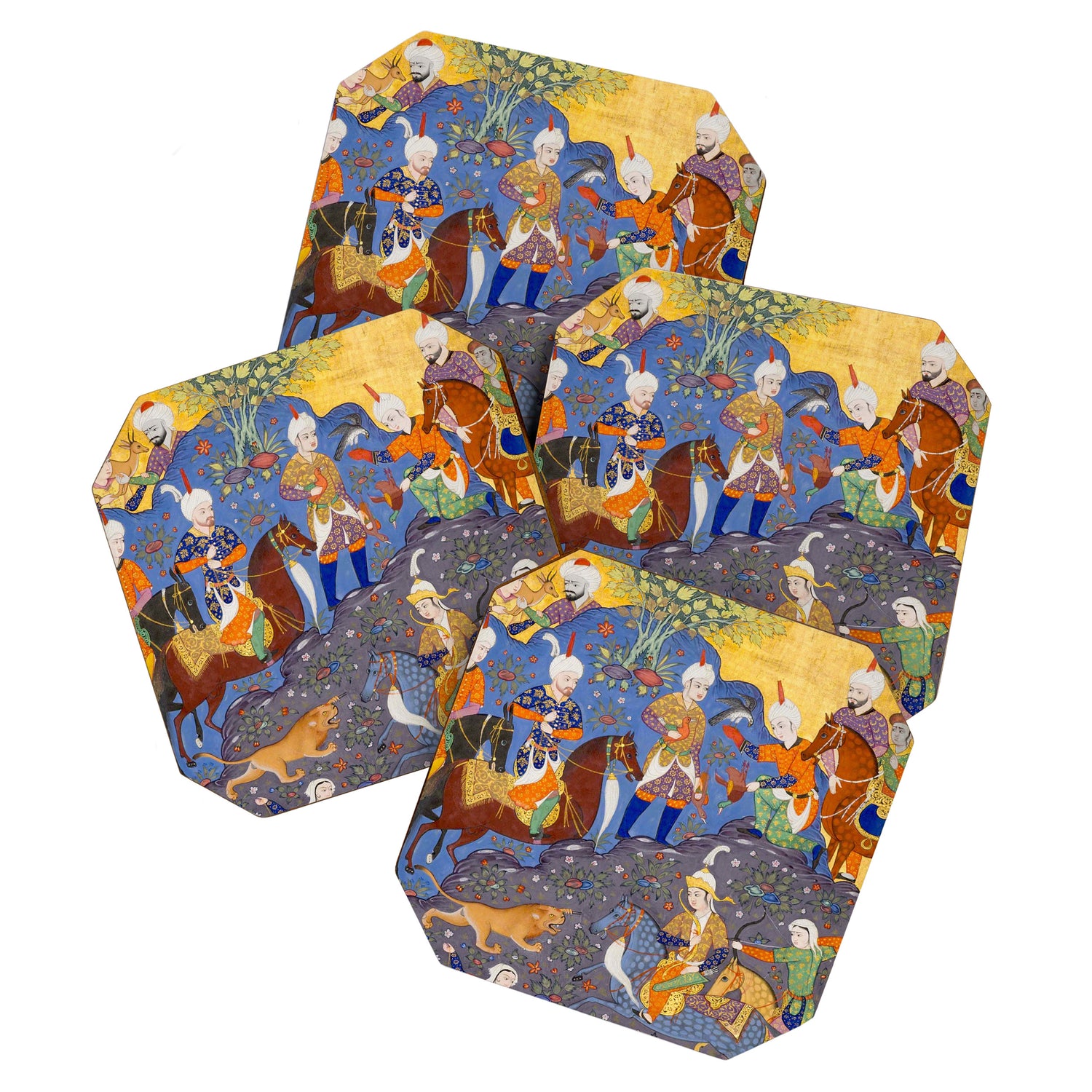  Shirin and Khusraw hunting  Antique Islamic Art  Coaster Gallery Image 1