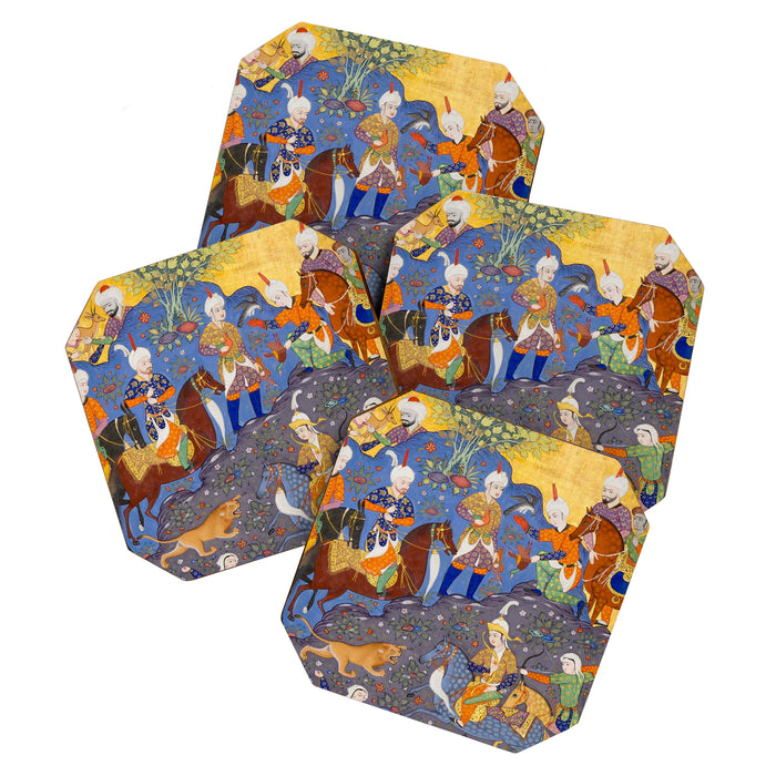  Shirin and Khusraw hunting  Antique Islamic Art  Coaster Gallery Image 1