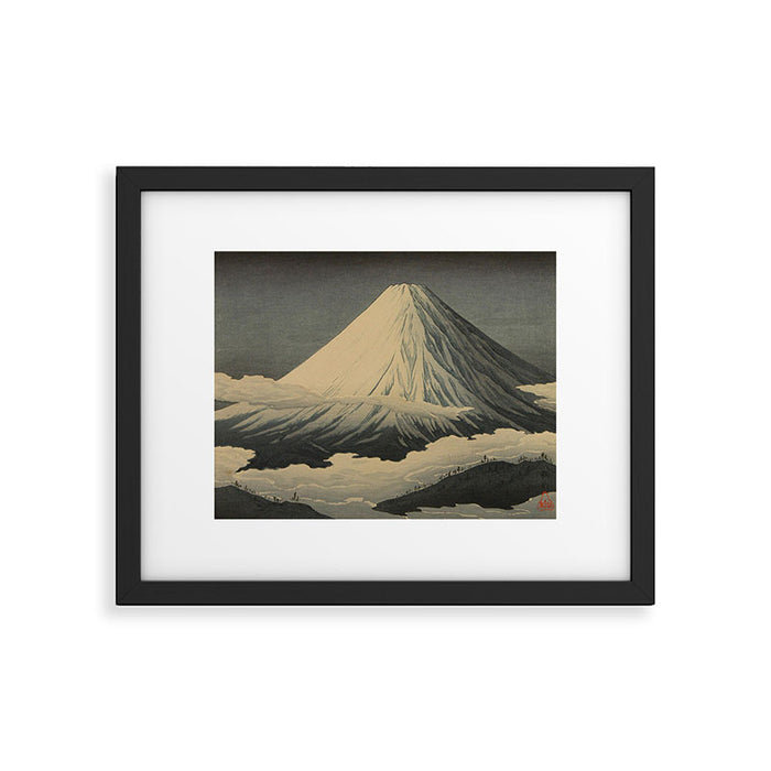 Shotei Takahashi Four Seasons of Mount Fuji Near Omuro Kawase Hasui Japanese Woodblock Print Framed Art Print Gallery Image 1