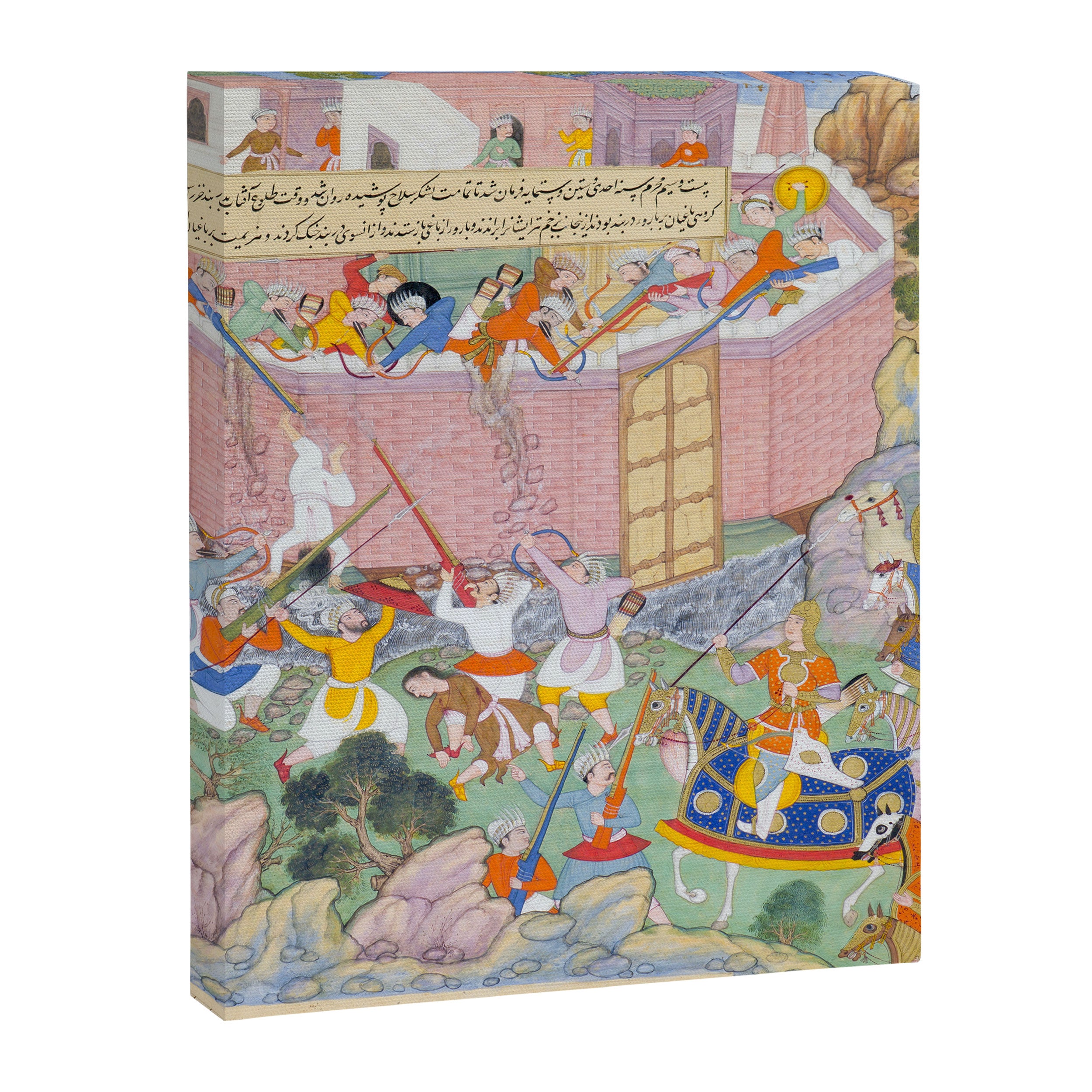 Siege of Baghdad Antique Indian Miniature Painted Illustration Canvas Print Gallery Image 6